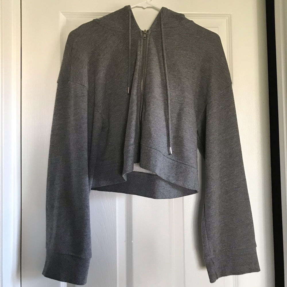 Grey long sleeve oversized hoodie